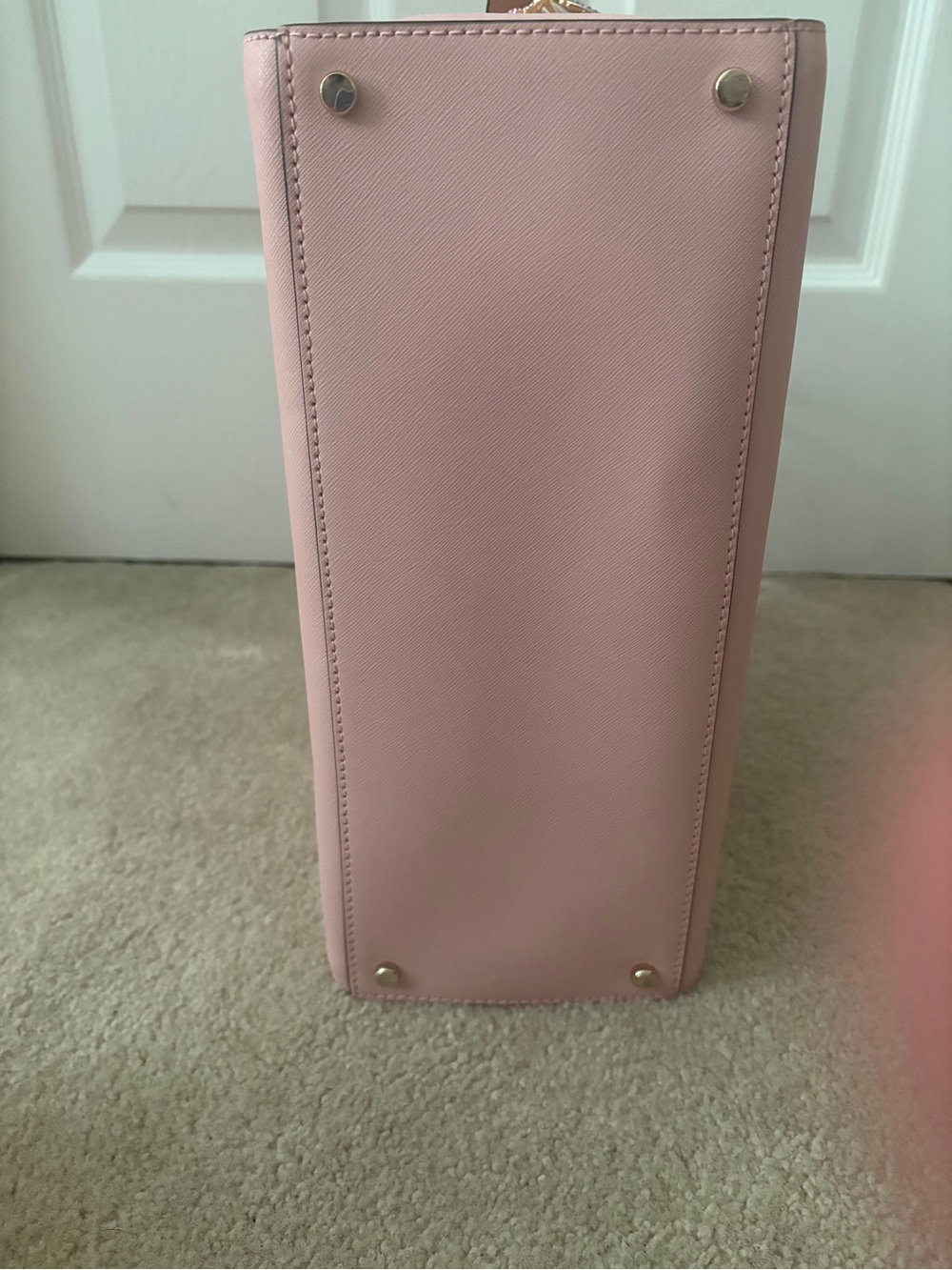 Kate Spade Blush Pink Leather Tote with Pom Charm - Picture 8 of 11